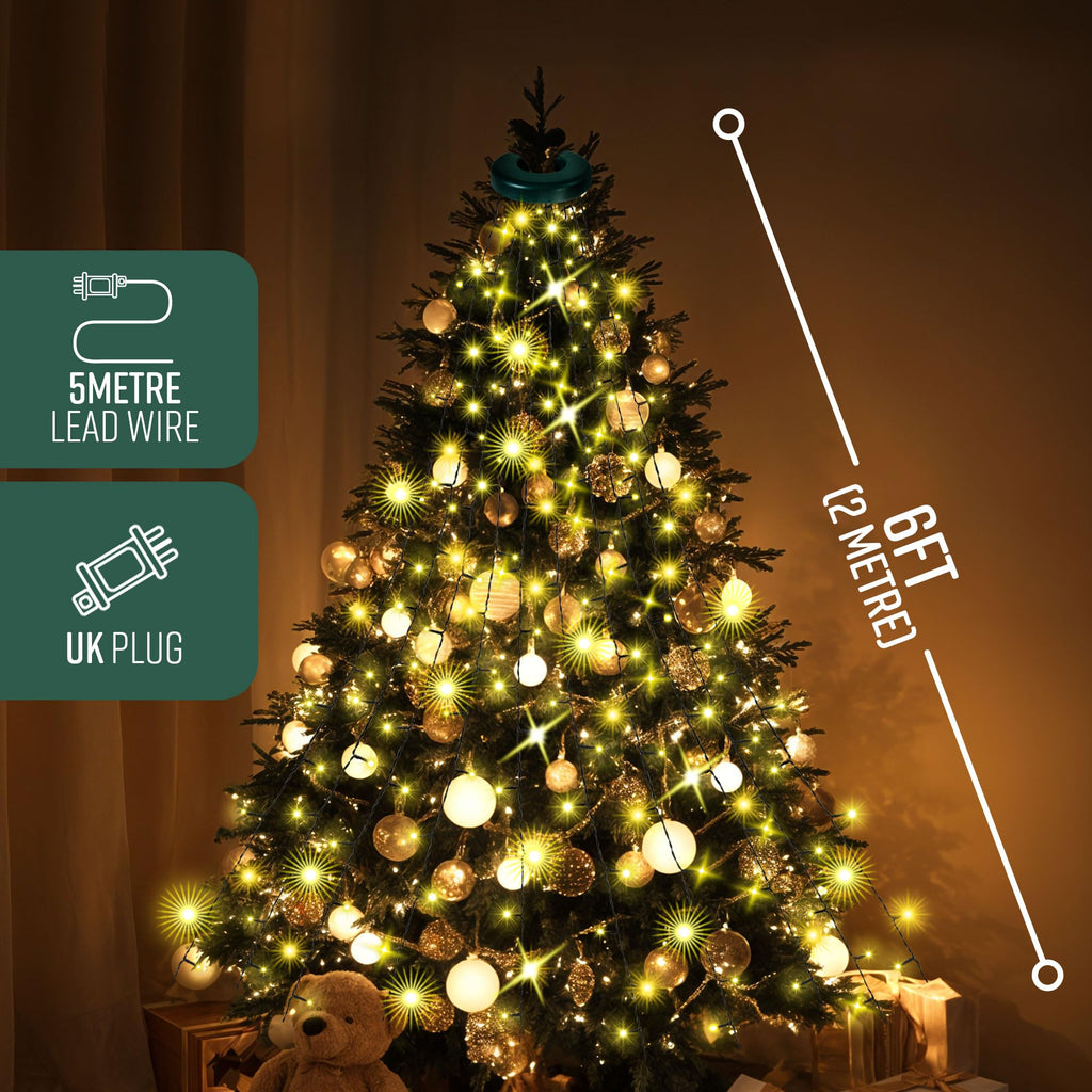 Cascading Christmas Tree Lights-Christmas Decor-GloBrite-Warm White-400 LED-DREIBACH