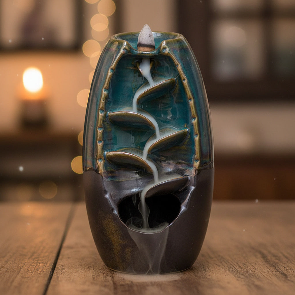 Ceramic Waterfall Incense Burner-Home & Living-TANNESS-DREIBACH