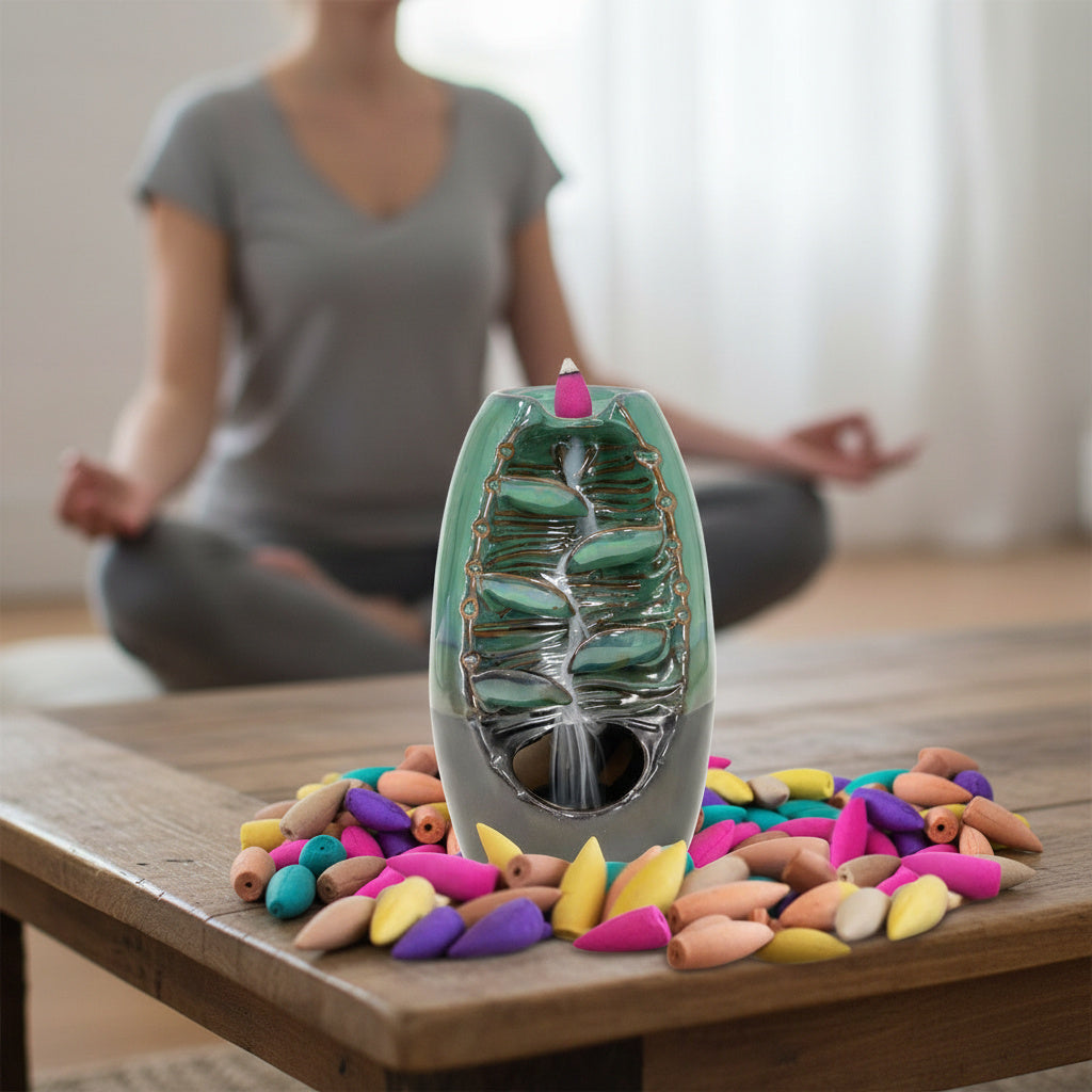 Ceramic Waterfall Incense Burner-Home & Living-TANNESS-DREIBACH