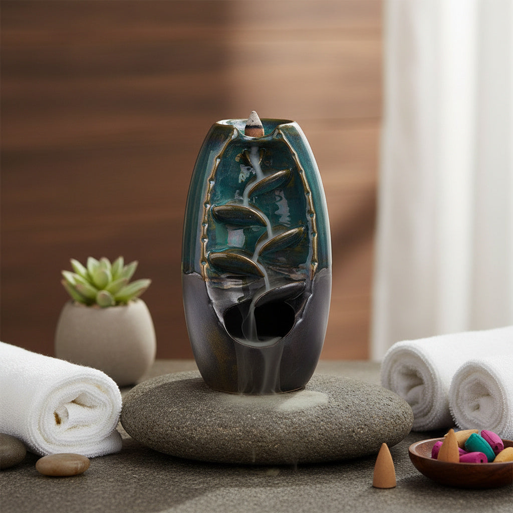 Ceramic Waterfall Incense Burner-Home & Living-TANNESS-DREIBACH