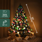 Christmas Tree Lights with Ring - 1.6 m * 16 Lines, 288 LED Xmas Lights, 8 Modes, Memory & Timer, IP44 Waterproof, Indoor & Outdoor Christmas Decorations, 5M Lead Wire (Warm White)-Christmas Decor-GloBrite-5ft - Warm White-DREIBACH