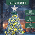 Christmas Tree Lights with Ring - 1.6 m * 16 Lines, 288 LED Xmas Lights, 8 Modes, Memory & Timer, IP44 Waterproof, Indoor & Outdoor Christmas Decorations, 5M Lead Wire (Warm White)-Christmas Decor-GloBrite-5ft - Warm White-DREIBACH