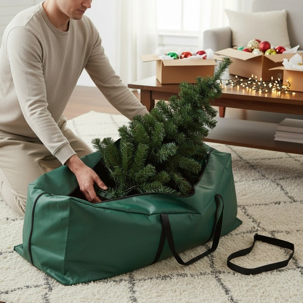 Christmas Tree Storage Bag-Christmas Decor-Pelle & Sol-Red-6/7ft-DREIBACH