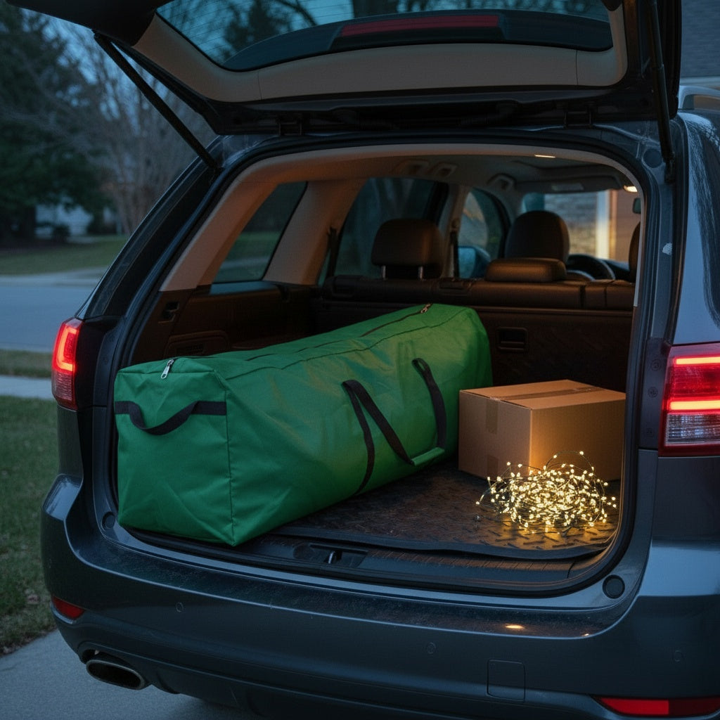 Christmas Tree Storage Bag-Christmas Decor-Pelle & Sol-Red-6/7ft-DREIBACH