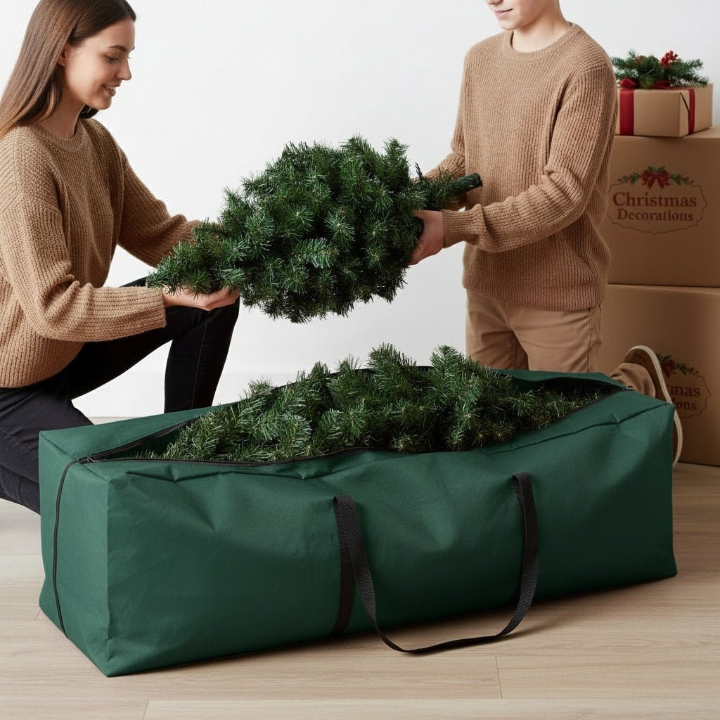 Christmas Tree Storage Bag-Christmas Decor-Pelle & Sol-Red-6/7ft-DREIBACH
