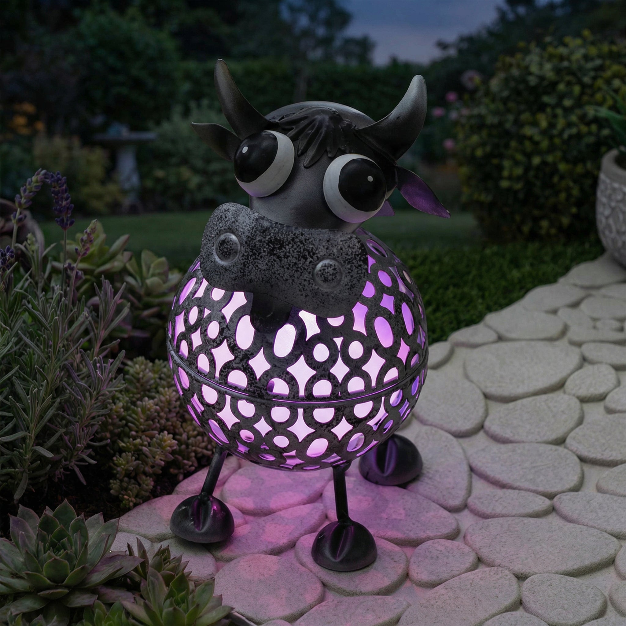 Colour Changing Solar Ornament-Garden & Outdoor-GloBrite-Cow-DREIBACH