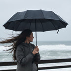 Compact Wind Resistant Umbrella-Garden & Outdoor-TANNESS-Black-DREIBACH