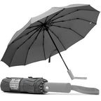 Compact Wind Resistant Umbrella-Garden & Outdoor-TANNESS-Grey-DREIBACH