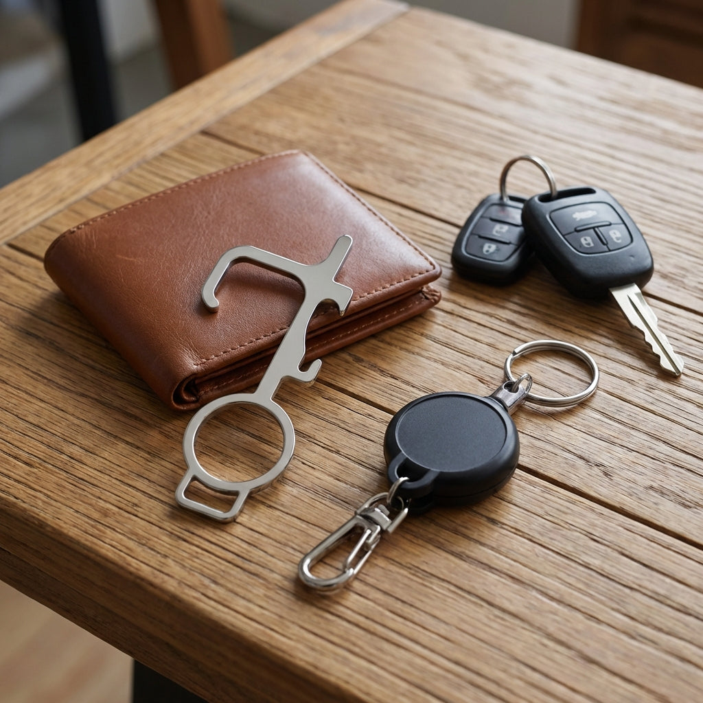 Copper No-Touch Hygiene Key Tool-Home & Living-TANNESS-Silver-DREIBACH