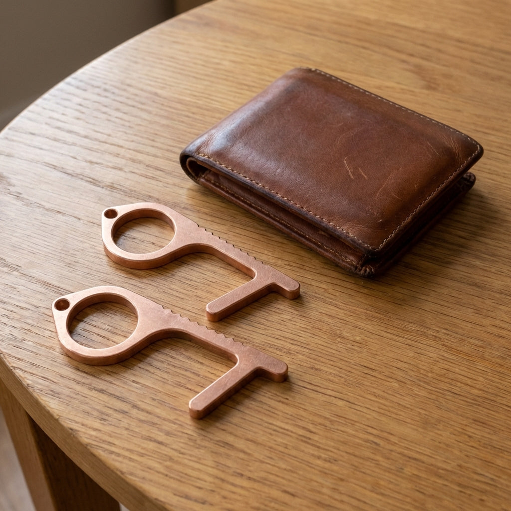 Copper No-Touch Key Tool-Home & Living-TANNESS-Rose gold-DREIBACH