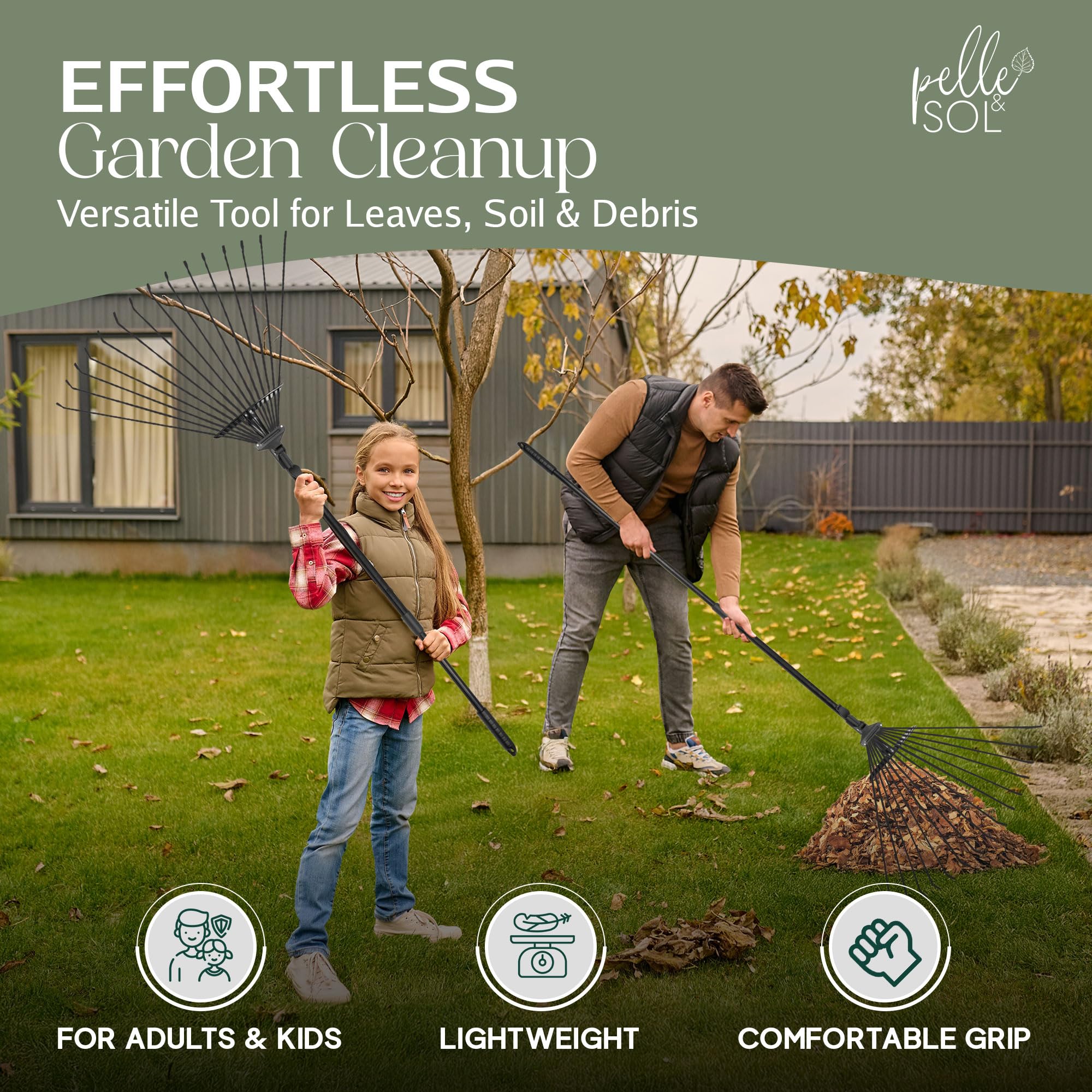 Telescopic Garden Leaf Rake