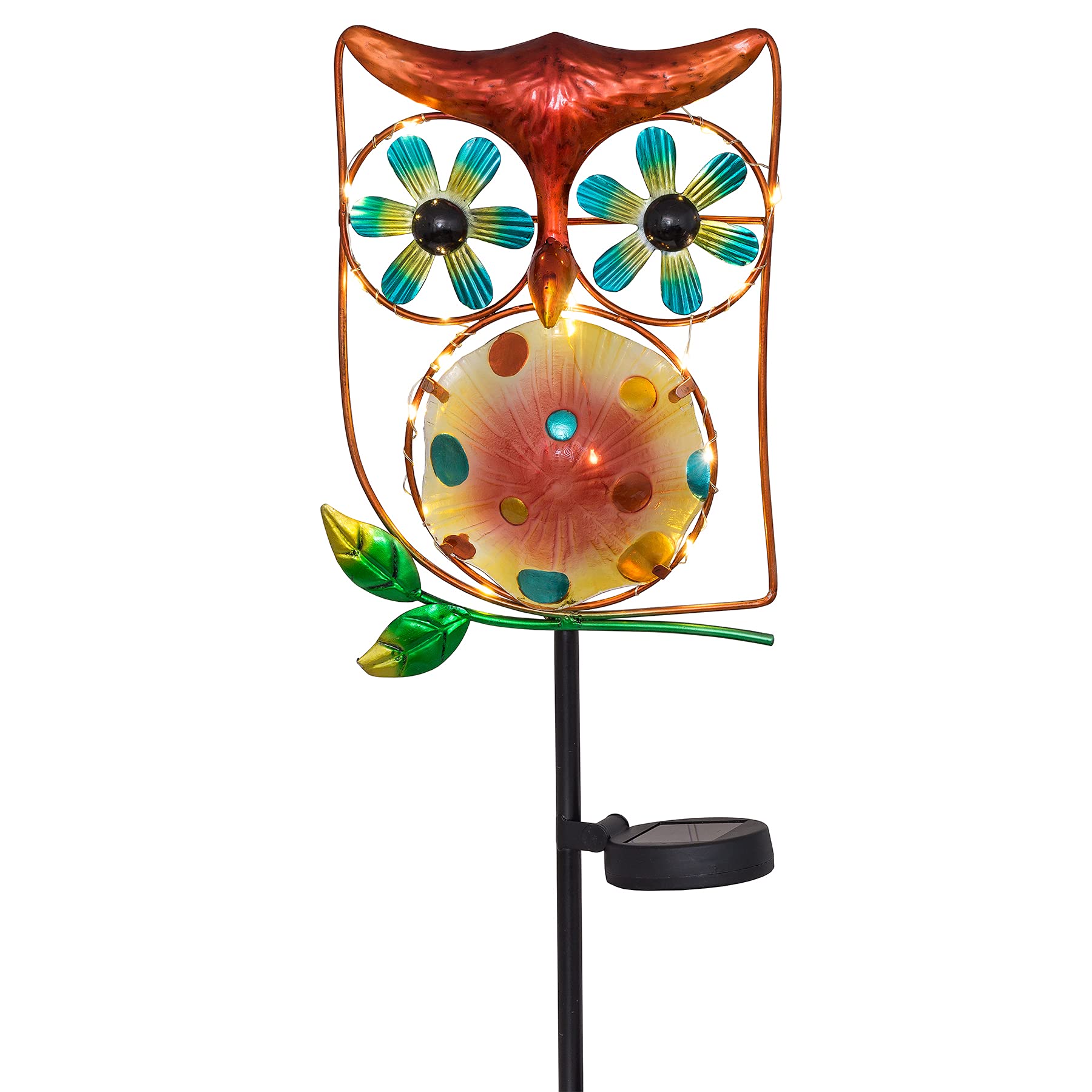 Solar Owl Garden Wind Spinner