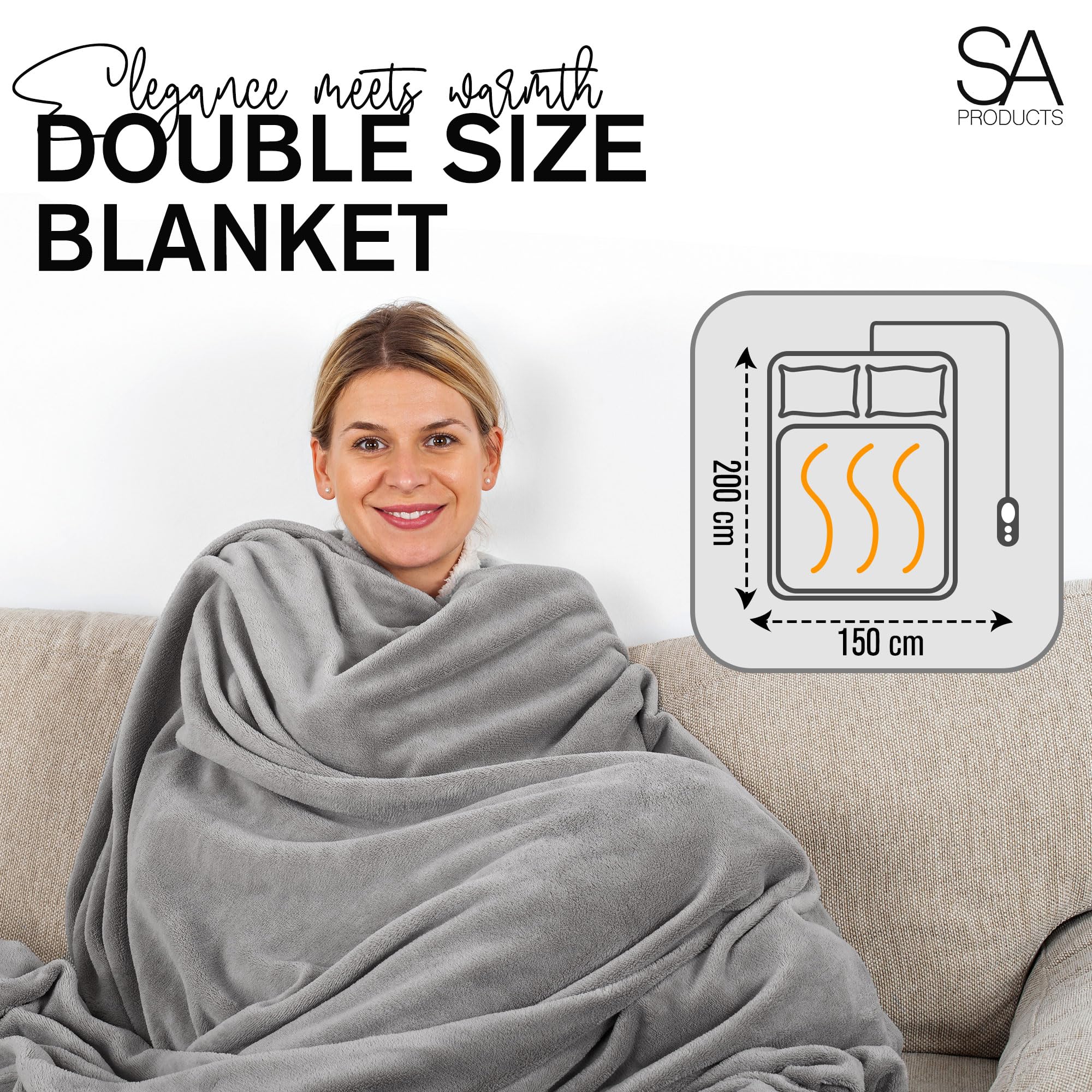 Cosy Electric Heated Throw Blanket