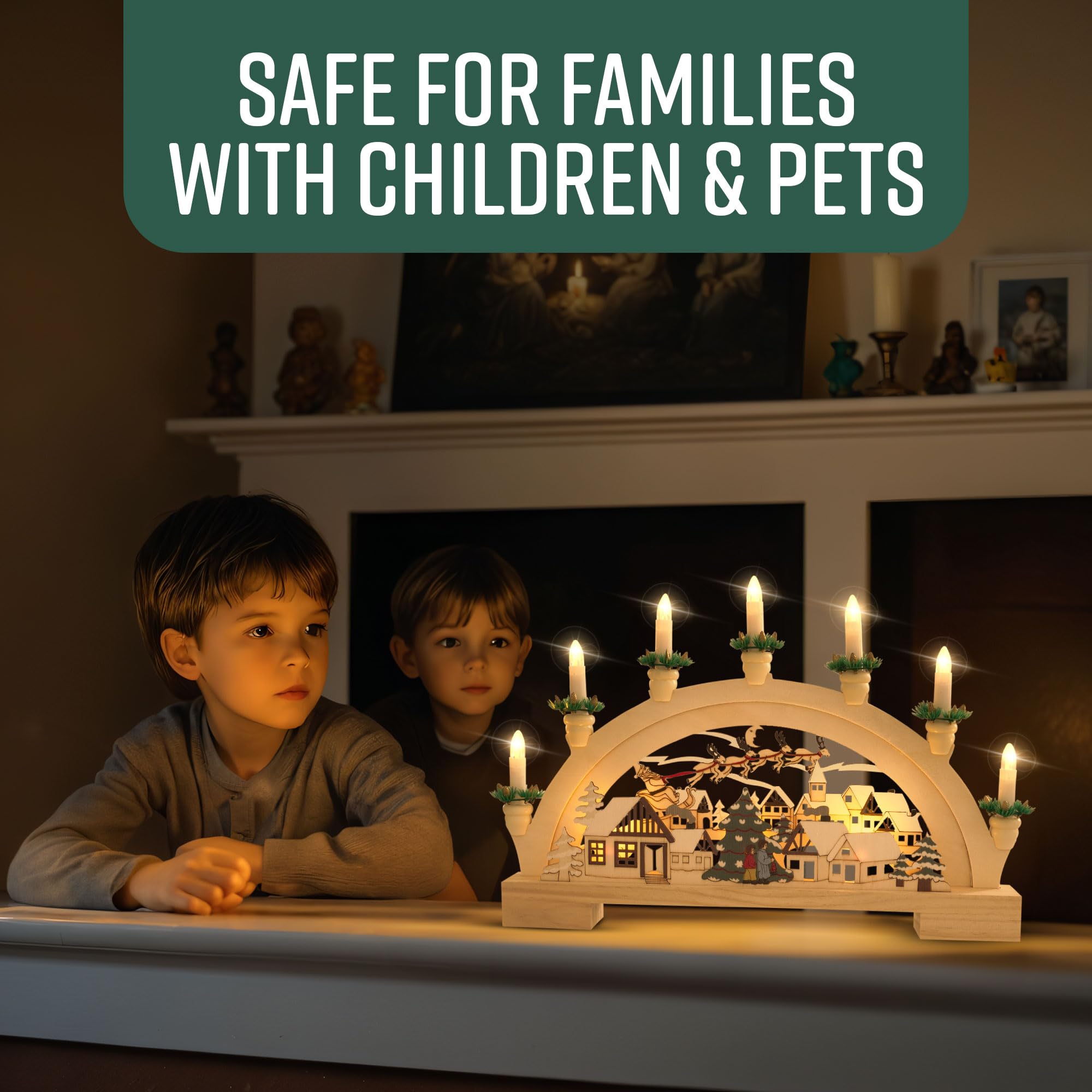 Wooden Christmas Candle Holder