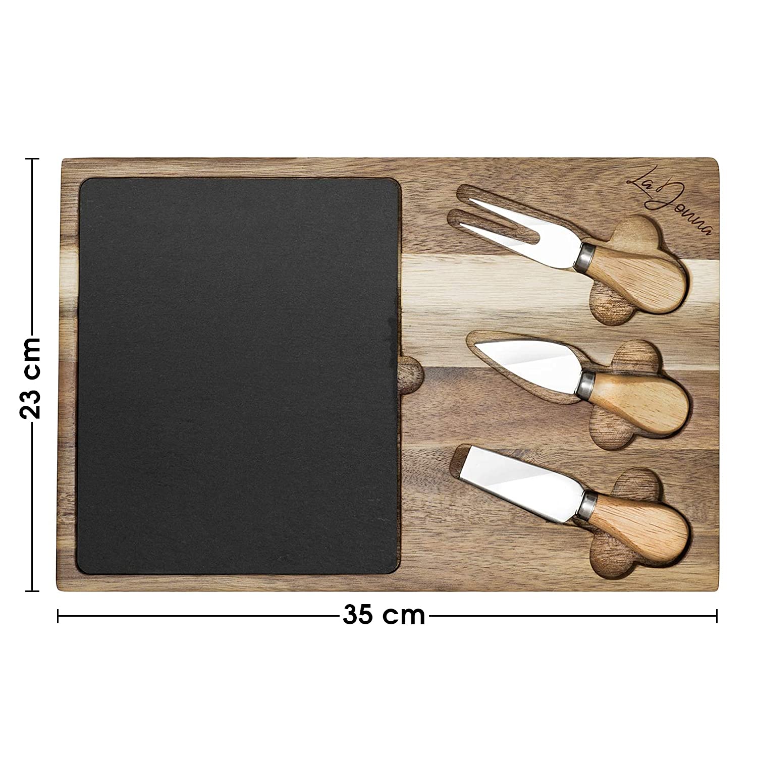 Complete Acacia Cheese Board Set
