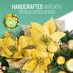 40cm Christmas Wreath with Lantern