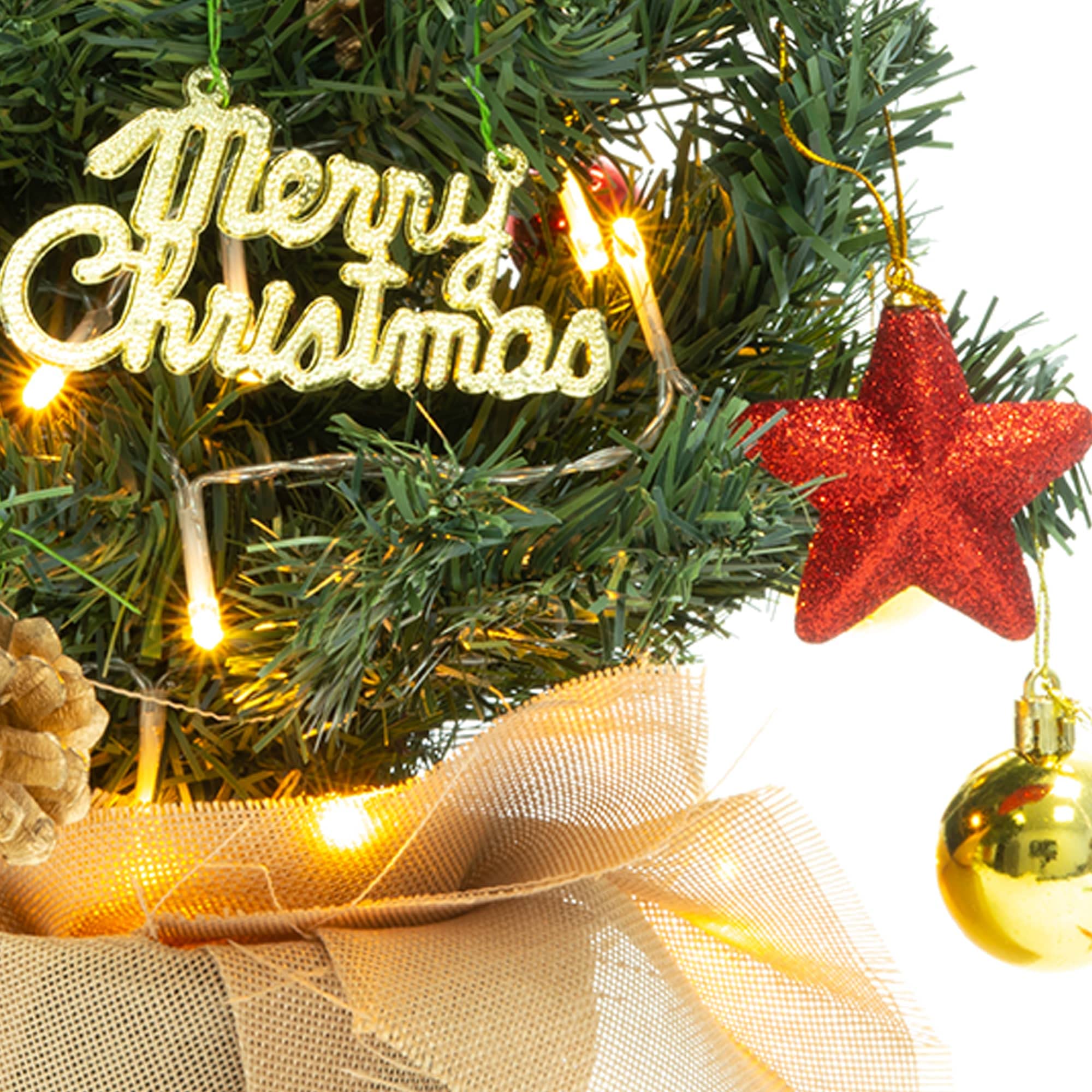 45cm Pre Lit Mini Christmas Tree