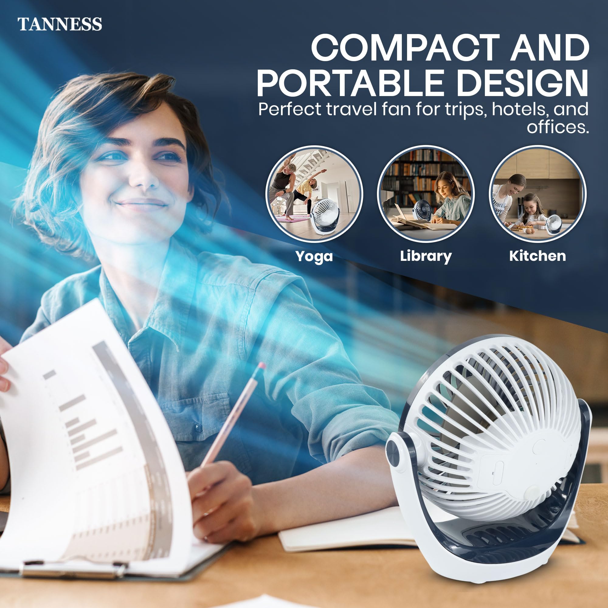 Silent USB Desk Fan