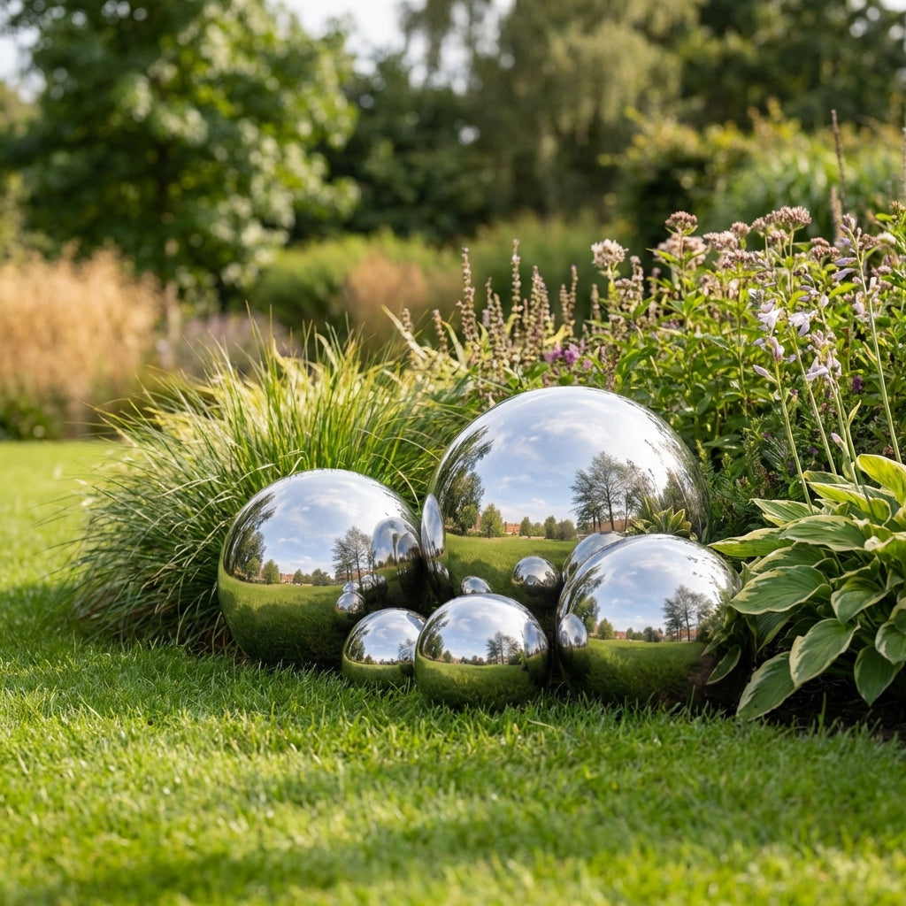 Decorative Gazing Ball Set-Garden & Outdoor-GloBrite-DREIBACH