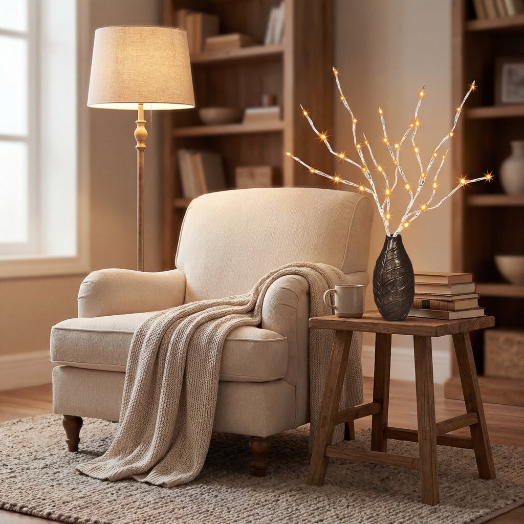 Decorative LED Twig Lights-Christmas Decor-GloBrite-Cool White-DREIBACH