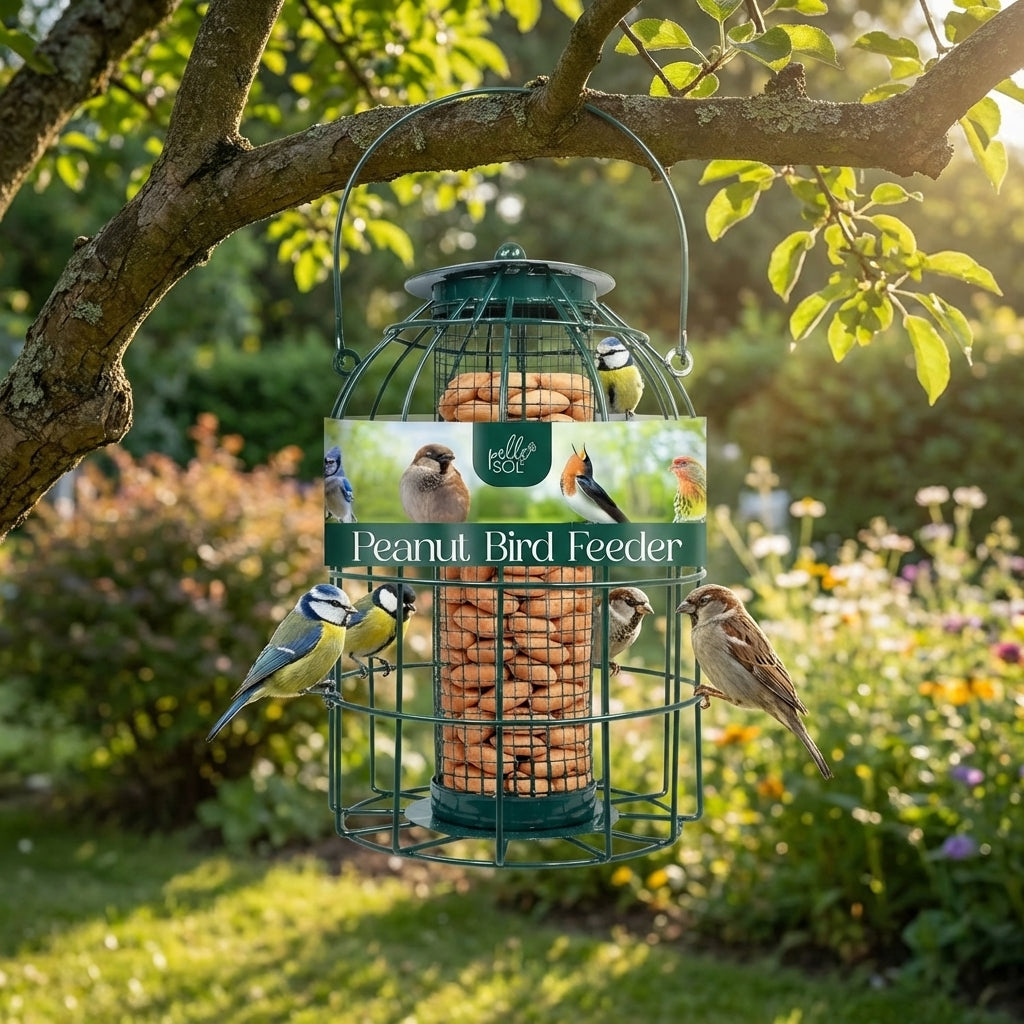 Secure Wild Bird Fat Ball Feeder