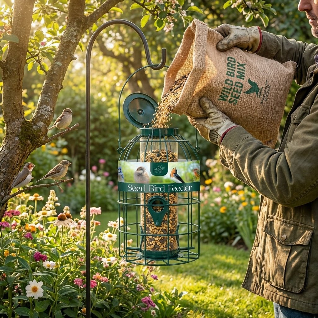 Secure Wild Bird Fat Ball Feeder