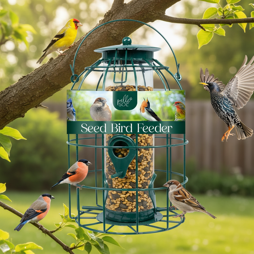 Secure Wild Bird Fat Ball Feeder