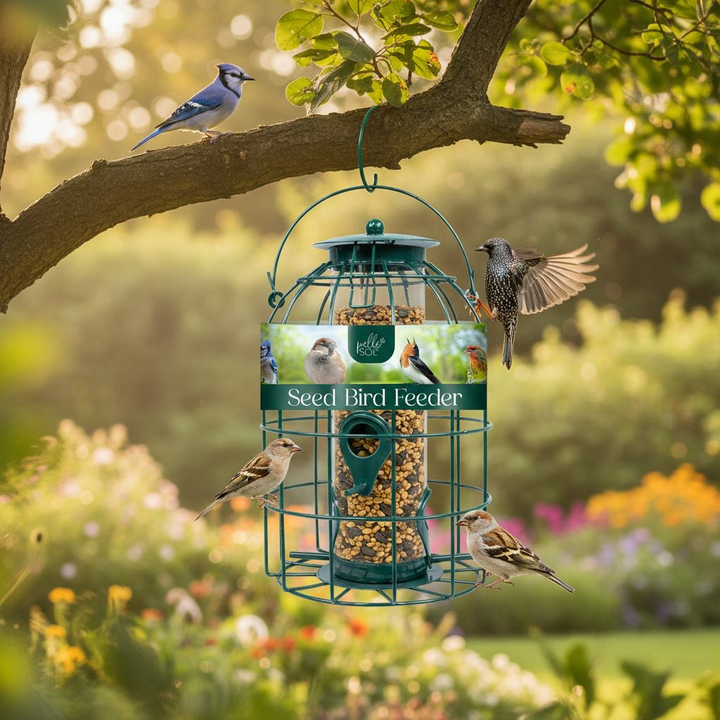 Secure Wild Bird Fat Ball Feeder