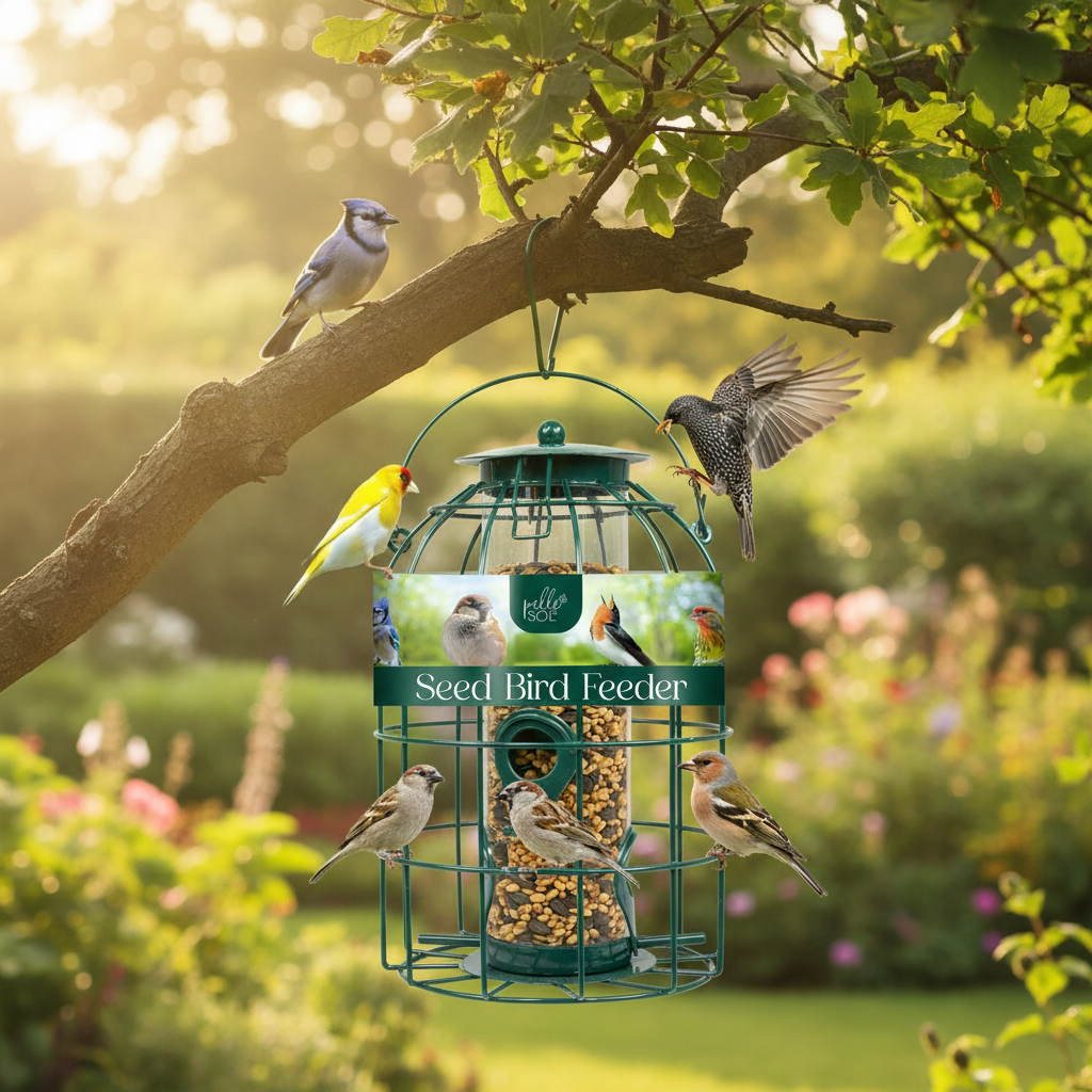 Secure Wild Bird Fat Ball Feeder