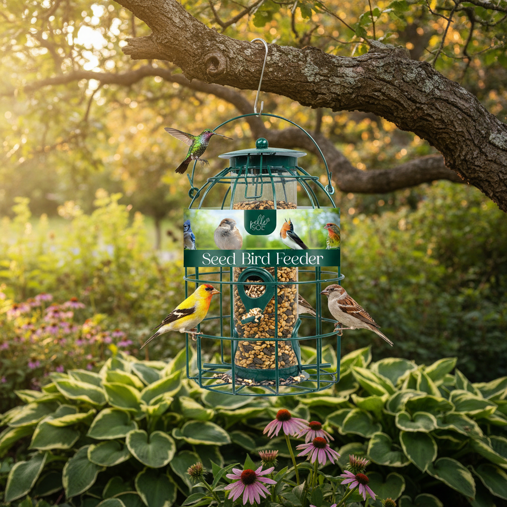 Secure Wild Bird Fat Ball Feeder
