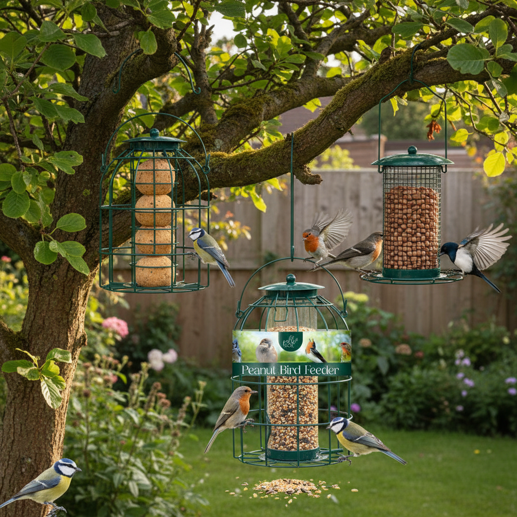 Secure Wild Bird Fat Ball Feeder