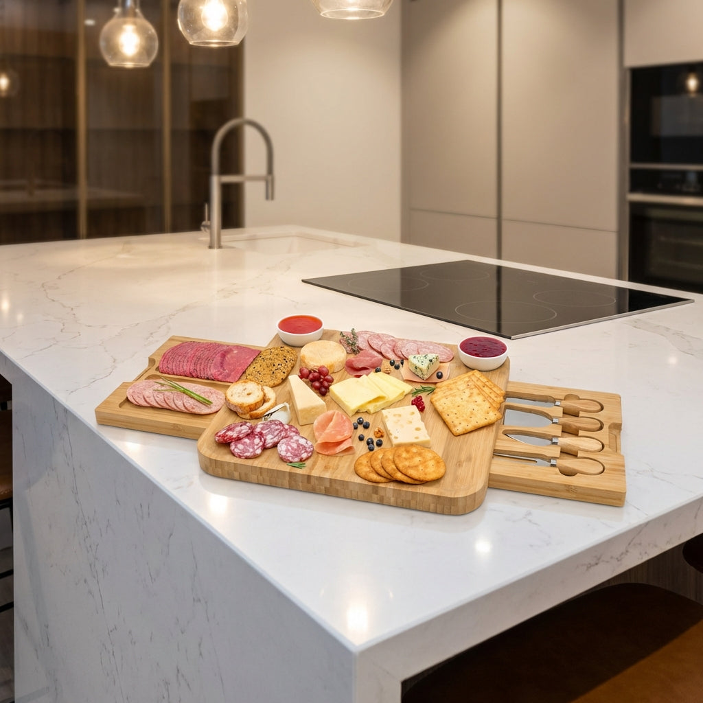 Bamboo Charcuterie Board Set