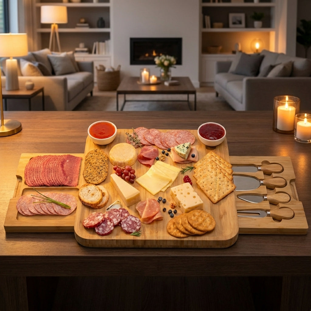 Bamboo Charcuterie Board Set