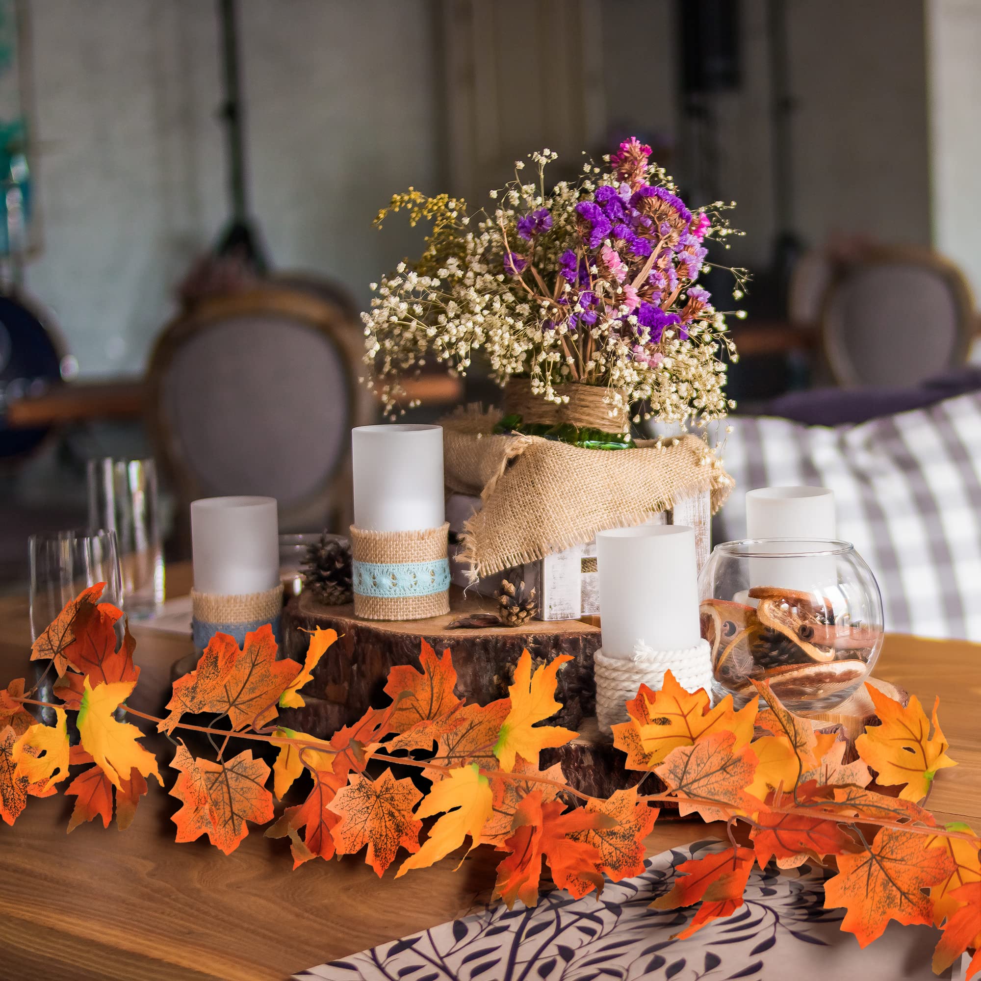 Realistic Autumn Maple Leaf Garland
