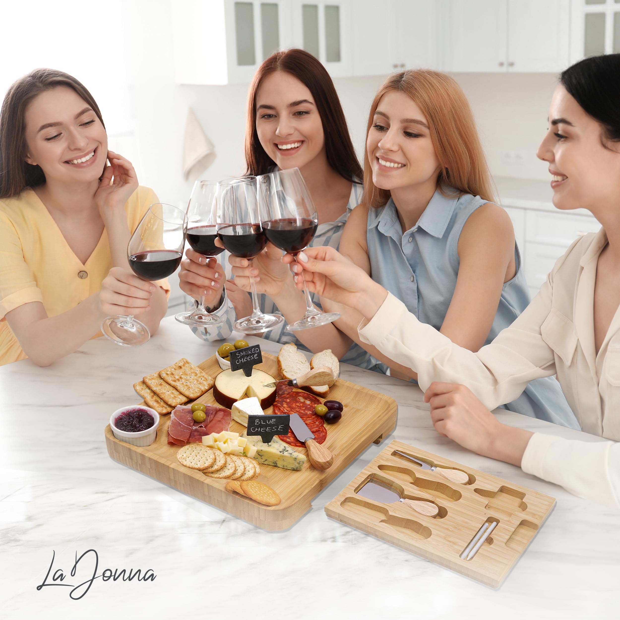 Bamboo Charcuterie Board Set