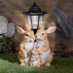Solar Rabbit Family Garden Lantern