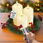 Flameless LED Candle Set with Wreath