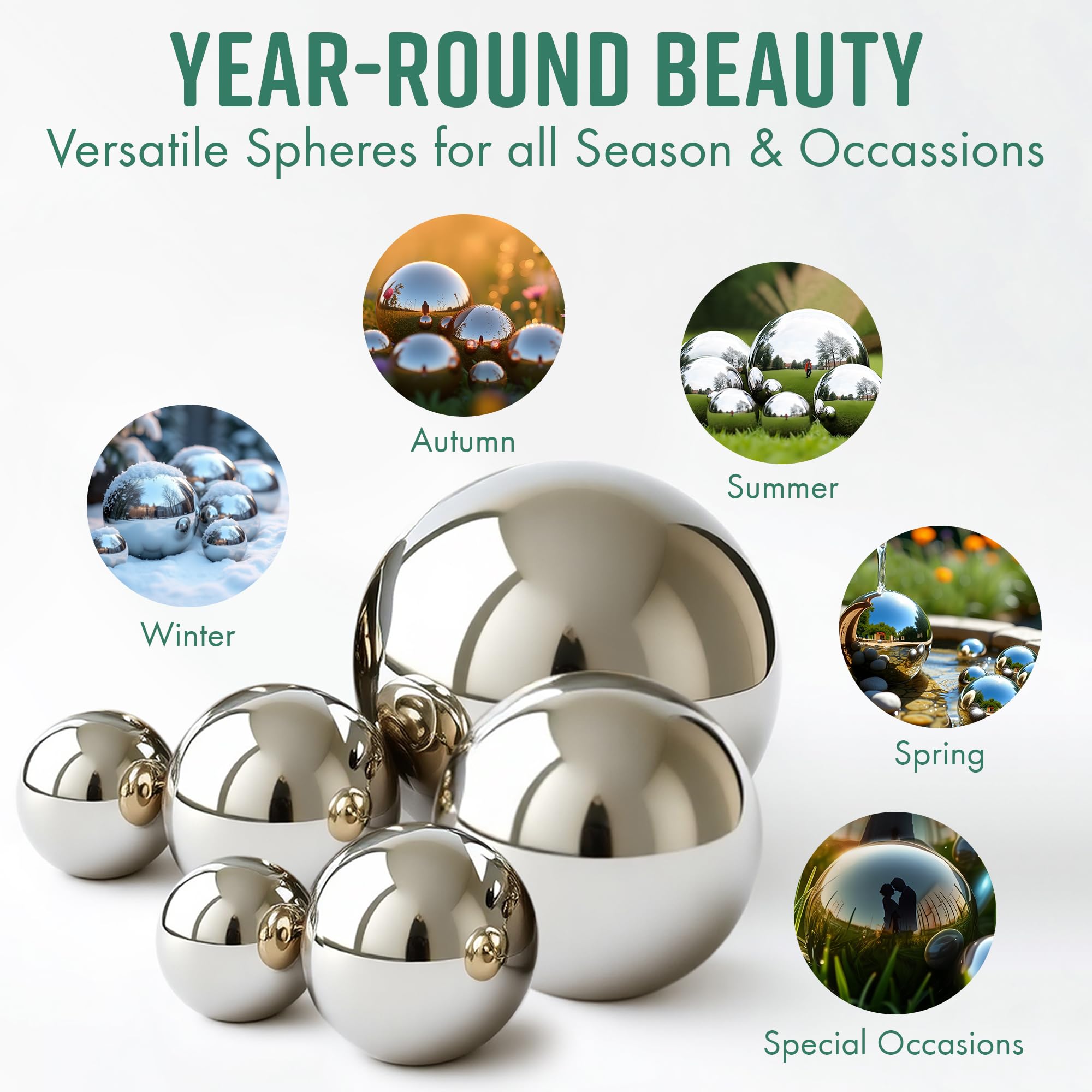 Decorative Gazing Ball Set