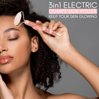 Electric Rose Quartz Face Roller