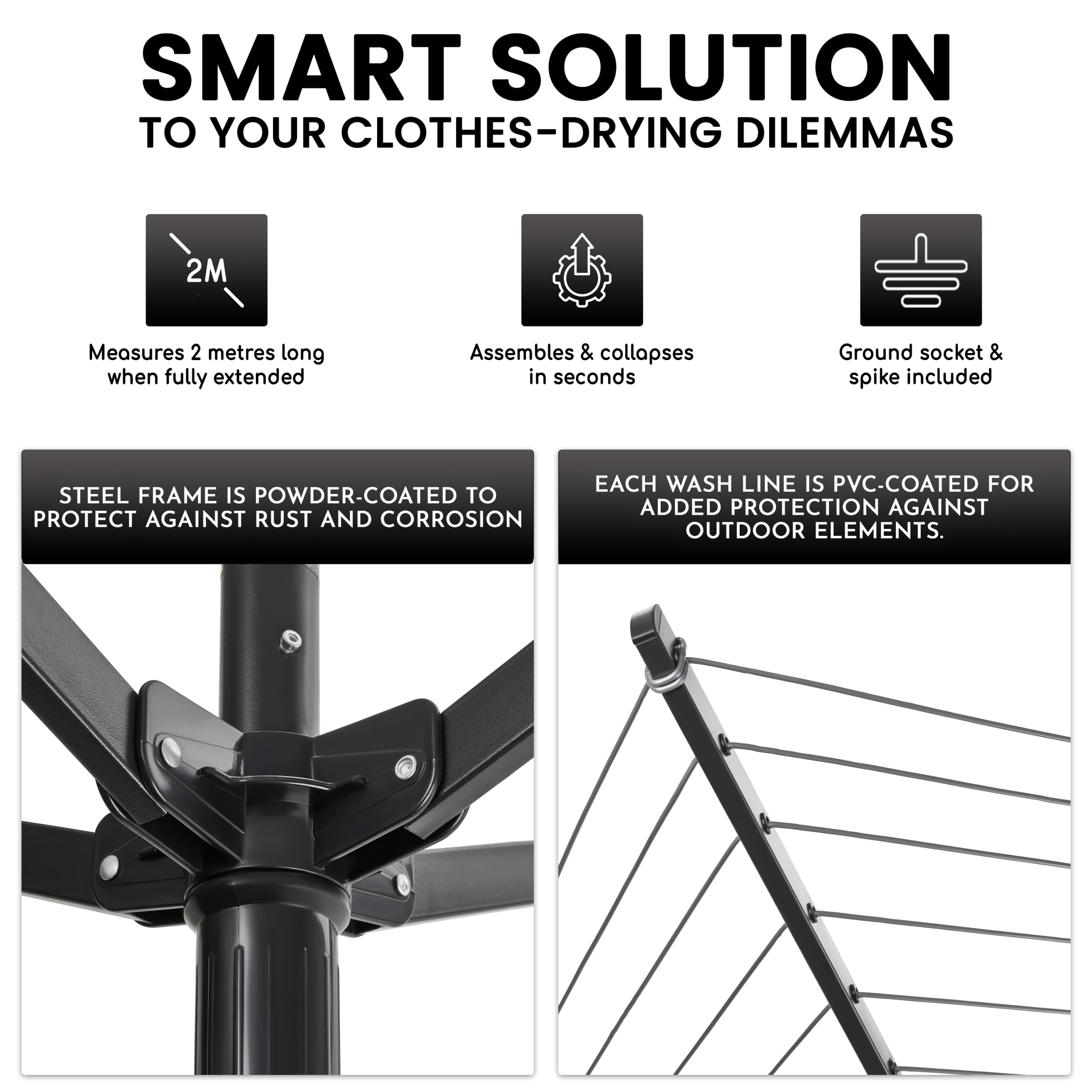 Outdoor Rotary Clothes Line