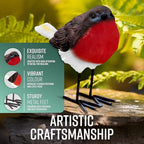 Set of 2 Robin Garden Ornaments
