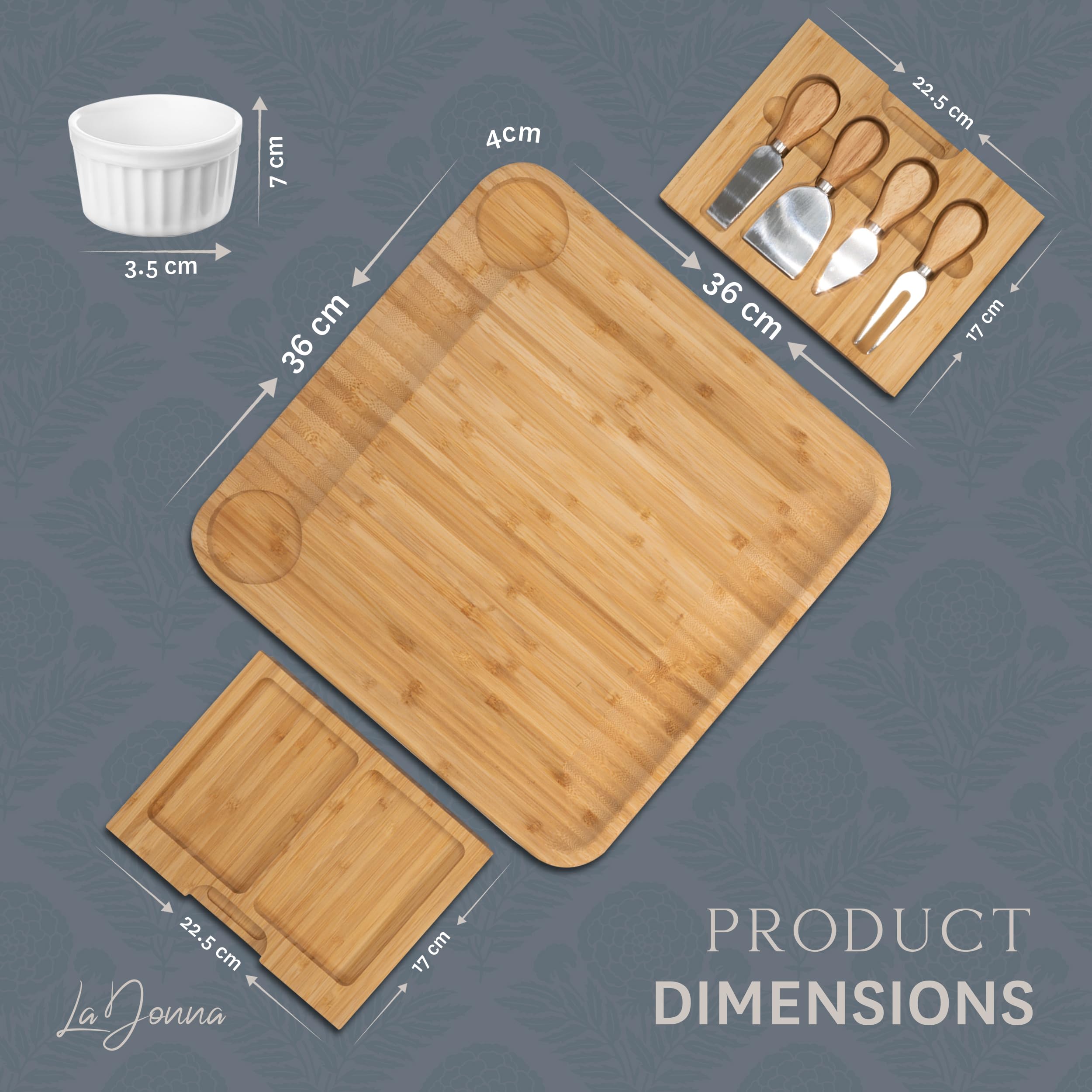 Bamboo Charcuterie Board Set