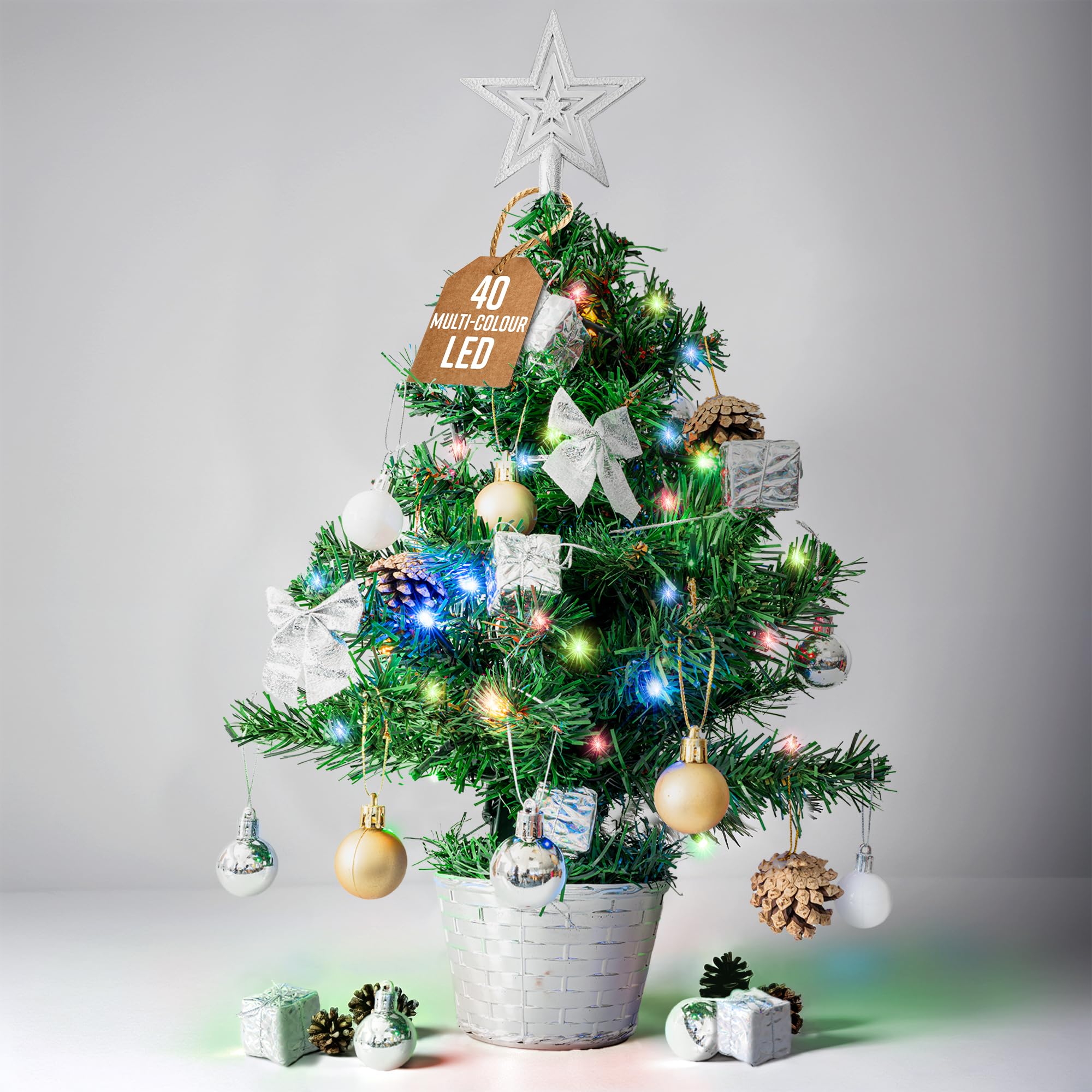 45cm Pre Lit Mini Christmas Tree