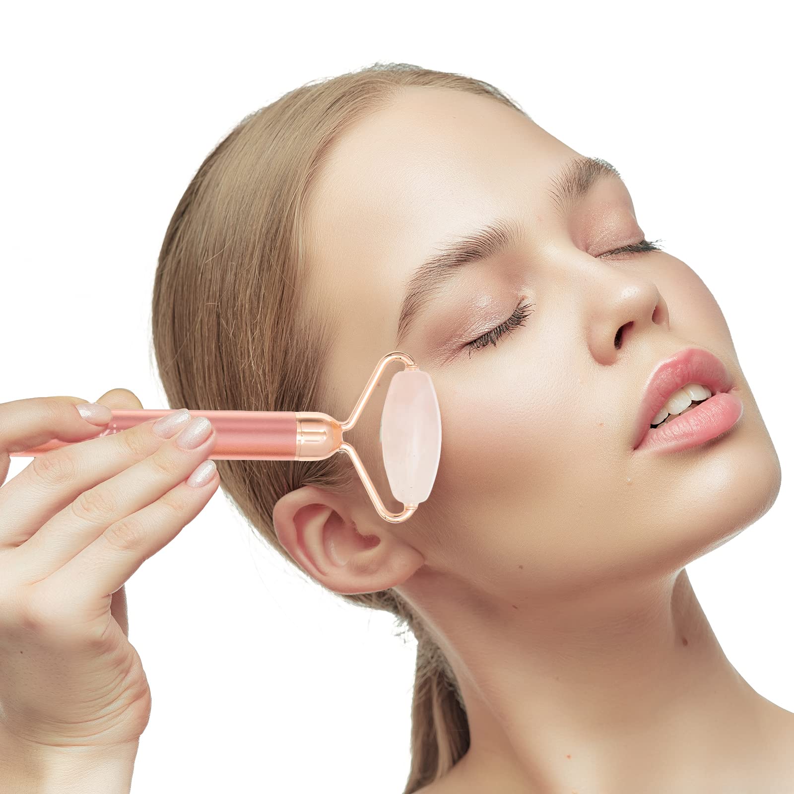 Electric Rose Quartz Face Roller-Health & Wellness-TANNESS-DREIBACH