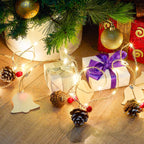 LED Pine Cone and Bell Garland