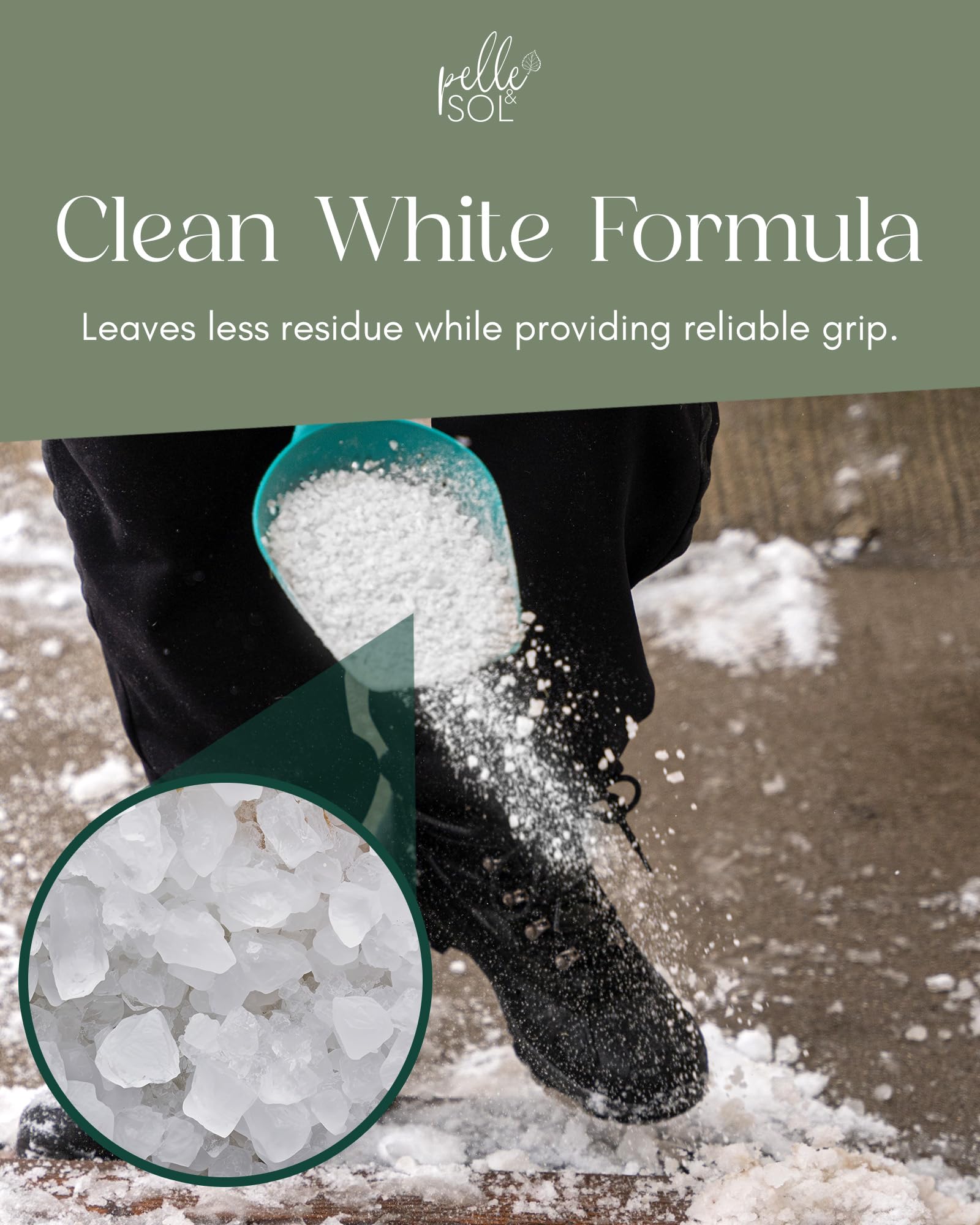 Fast-Acting White De-Icing Salt