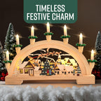 Wooden Christmas Candle Holder