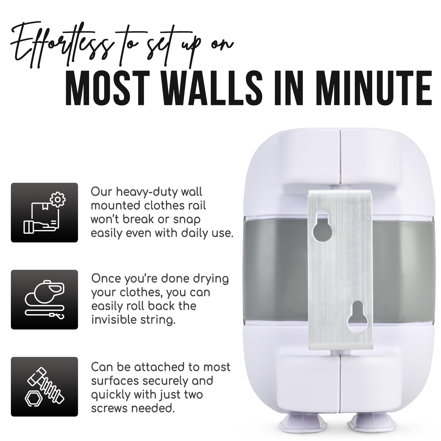 Wall Mounted Retractable Washing Line