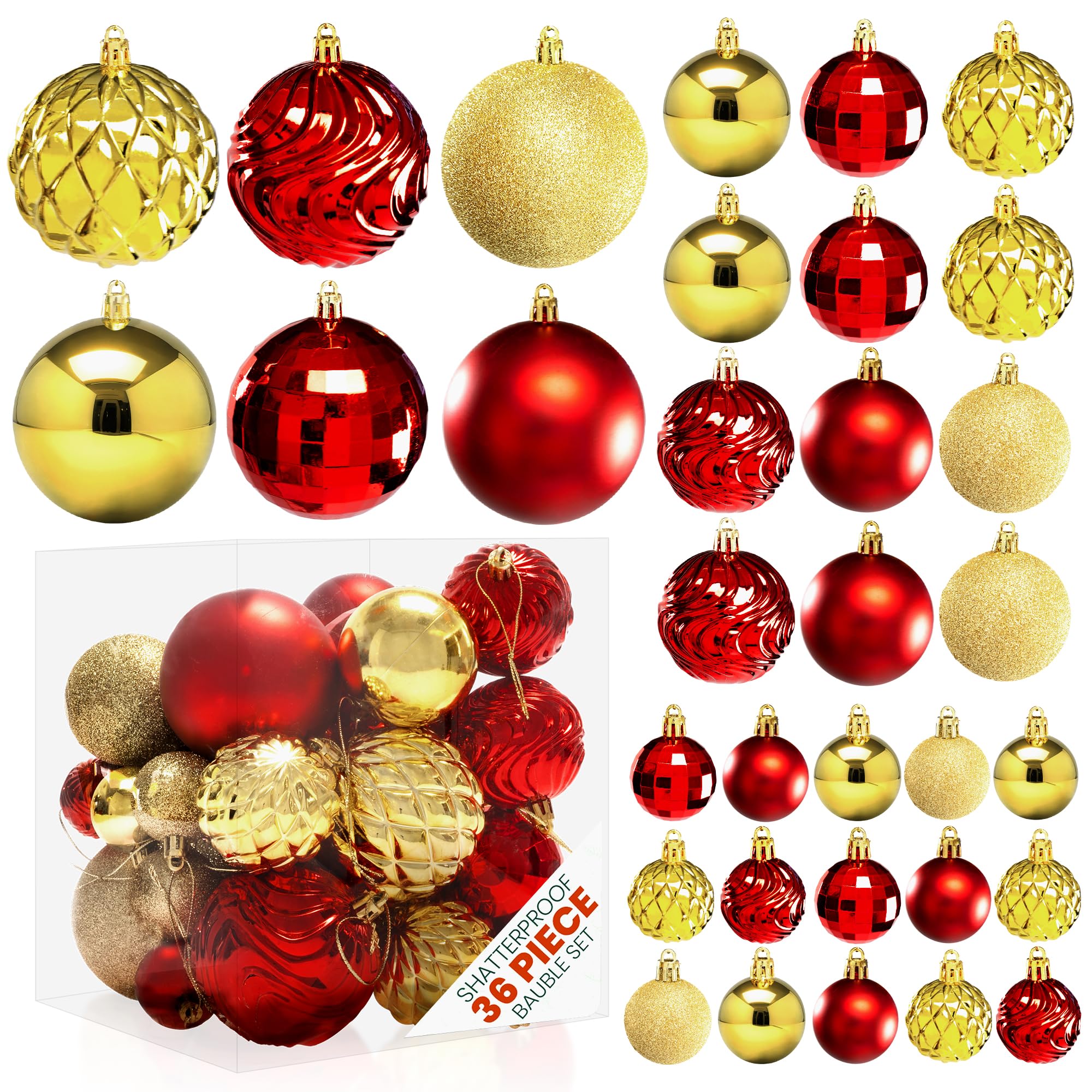 Shatterproof Christmas Bauble Set