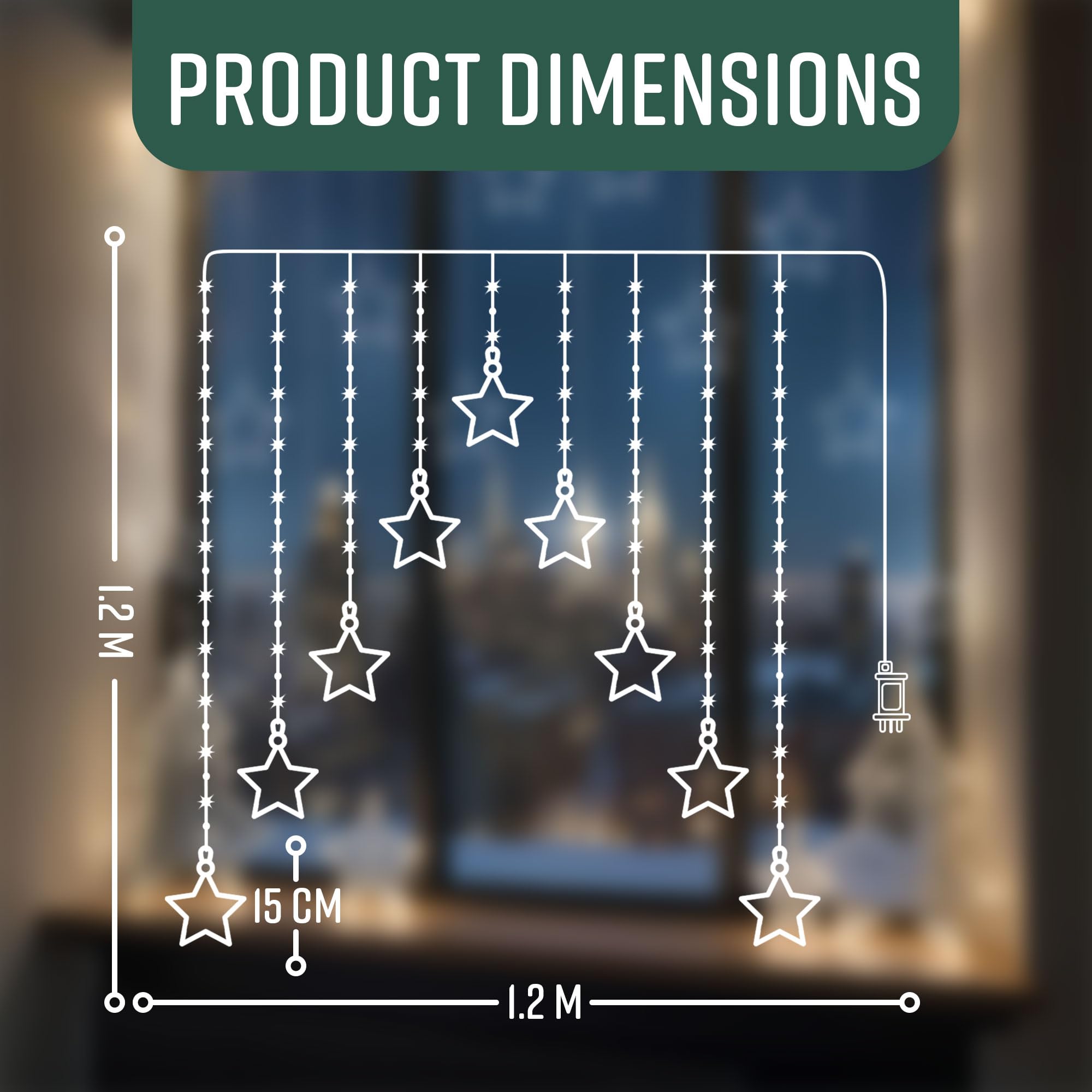 Star LED Curtain Window Lights